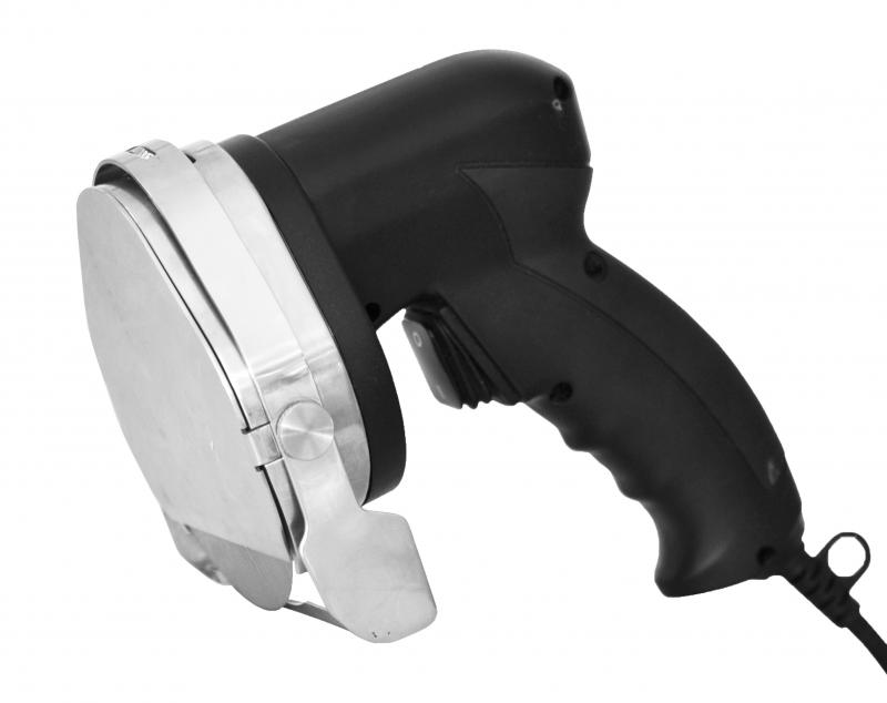 Kebab Cutter with Round Stainless Steel and Serrated Blade 1 Kebab Cutter with Round Stainless Steel and Serrated Blade